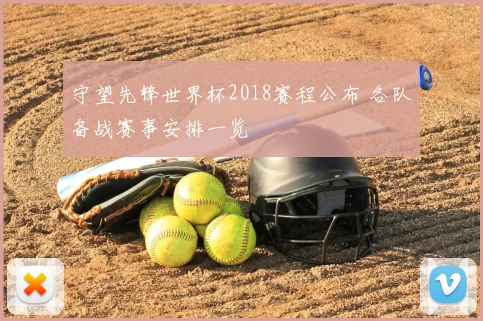 守望先锋世界杯2018赛程公布 各队备战赛事安排一览