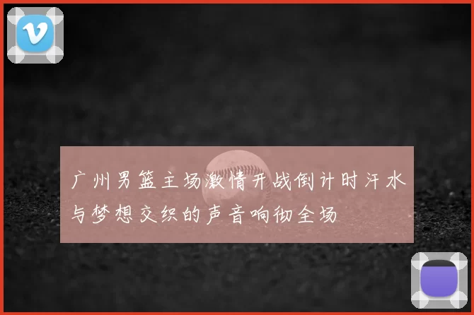 广州男篮主场激情开战倒计时汗水与梦想交织的声音响彻全场