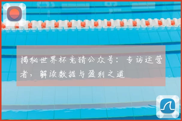 揭秘世界杯竞猜公众号:专访运营者,解读数据与盈利之道